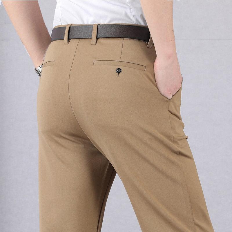 Pantaloni Uomo Elasticizzati Slim Fit Casual in Cotone Traspirante - Marrone - elasticizzati Old (Google) old_google pantaloni pantaloni elasticizzati pants uomo Zeer gewild-tag - Concept Palermo