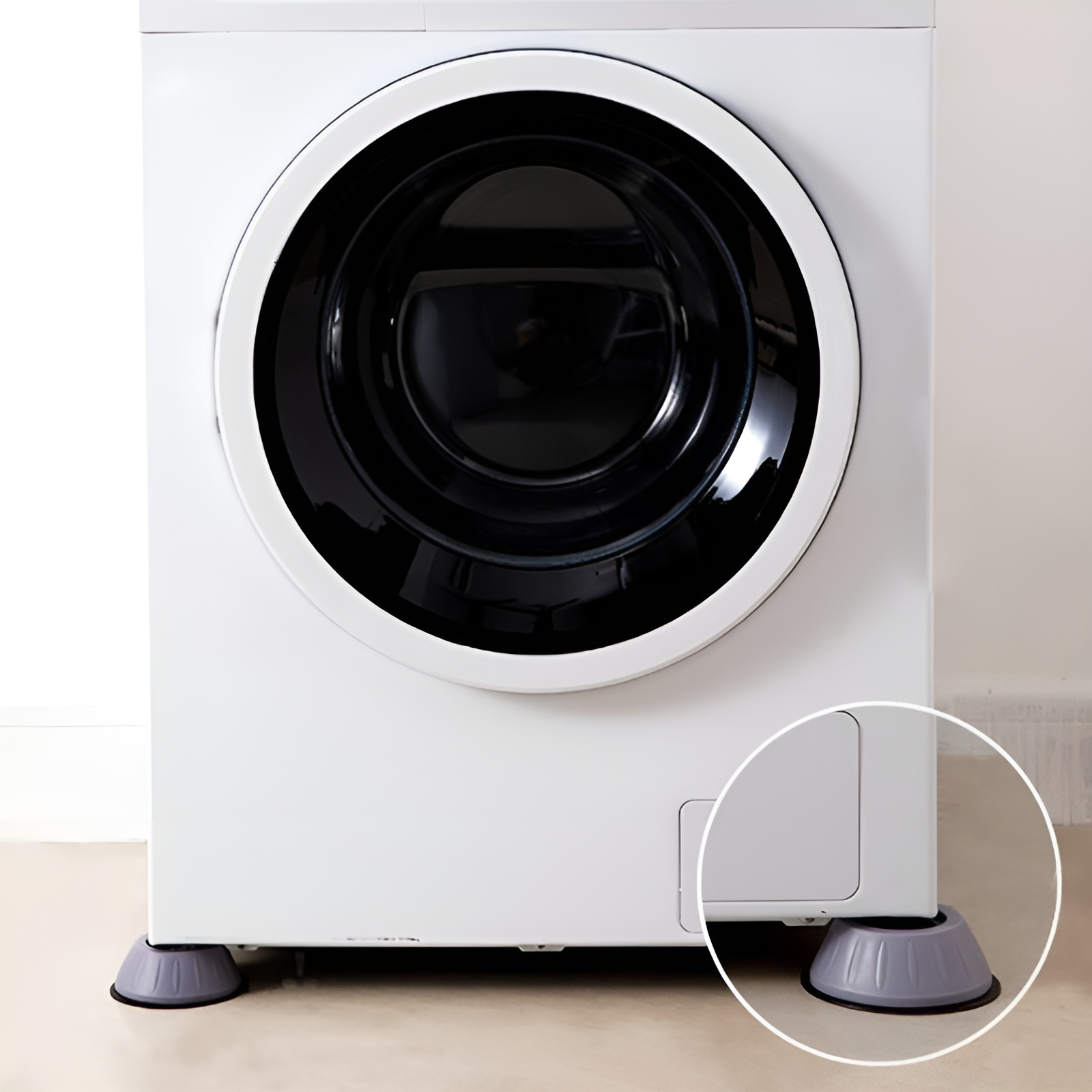 Piedini Antivibranti Universali in Gomma per Lavatrice e Asciugatrice (Set 8 pezzi) - - antivibrante dryer accessories home & garden lavatrice supporto supporto antivibrante uomo washer accessories - Concept Palermo