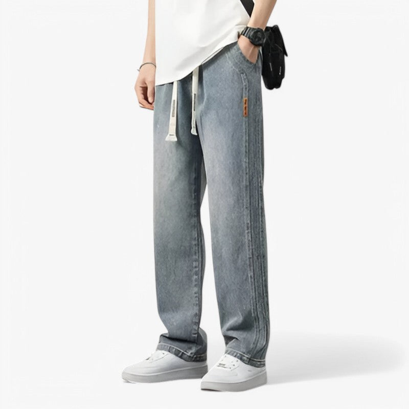 Pantaloni in denim - Trendy e comodi Uomo - Blu retrò - comodi denim pantaloni pantaloni denim pants trendy uomo - Concept Palermo