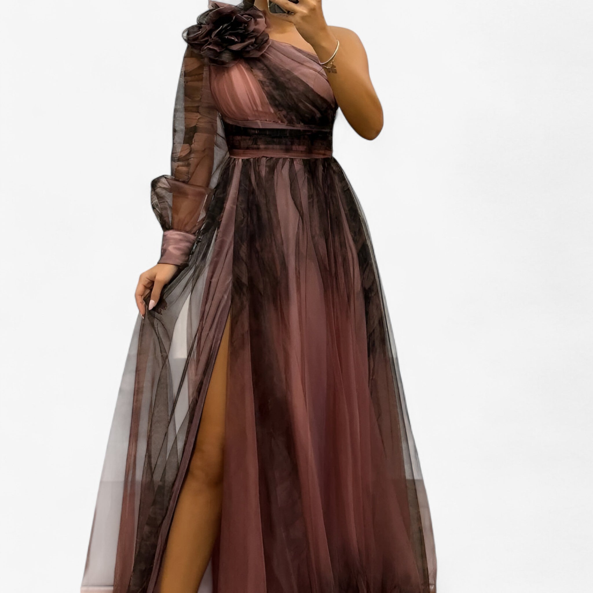 Maxi Abito Donna Elegante in Lino, Vestito Lungo Estivo Casual Taglie Forti - - abito abito donna donna dresses - Concept Palermo