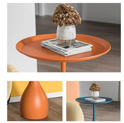 Tavolo Rotondo in Metallo con Base - Tavolino Medievale in Stile Moderno Lino Uomo - - base end tables home home & garden lino medievale metallo rotondo side table stile table tavolino - Concept Palermo