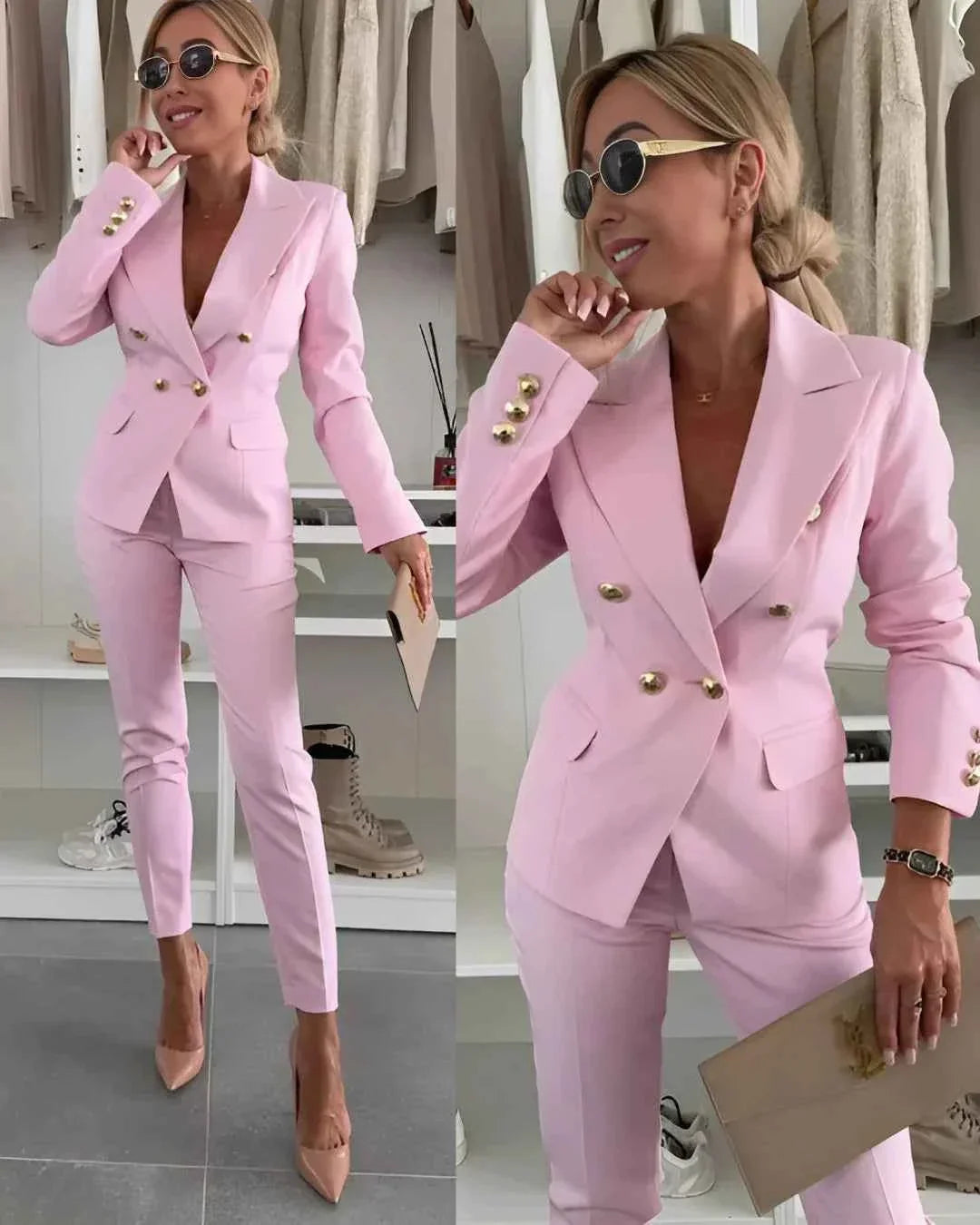 Tailleur da donna Doppiopetto - Taglio Sciancrato Moderno Elegante