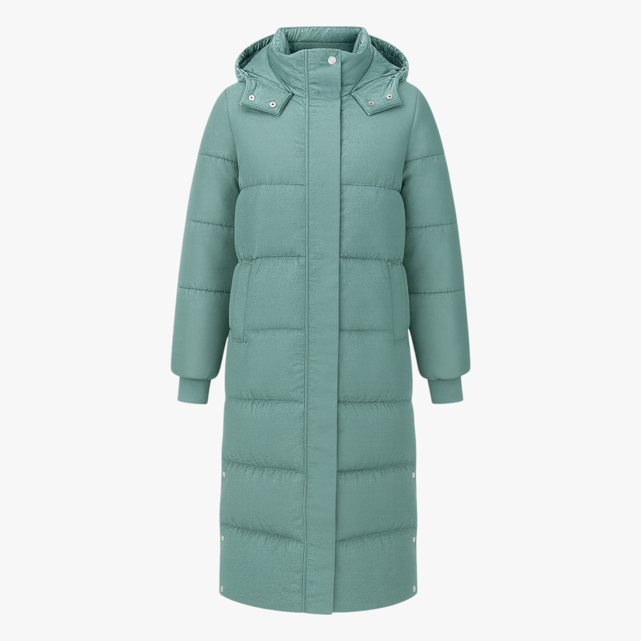 Giacca Invernale Donna Lunga con Cappuccio - Verde - cappotti e giacche da donna cappotto coreano cappotto donna cappotto spesso cappuccio donna giacca giacca alla moda giacca autunno inverno giacca calda giacca comoda giacca elegante giacca invernale giacca lunga invernale lunga parka con cappuccio - Concept Palermo