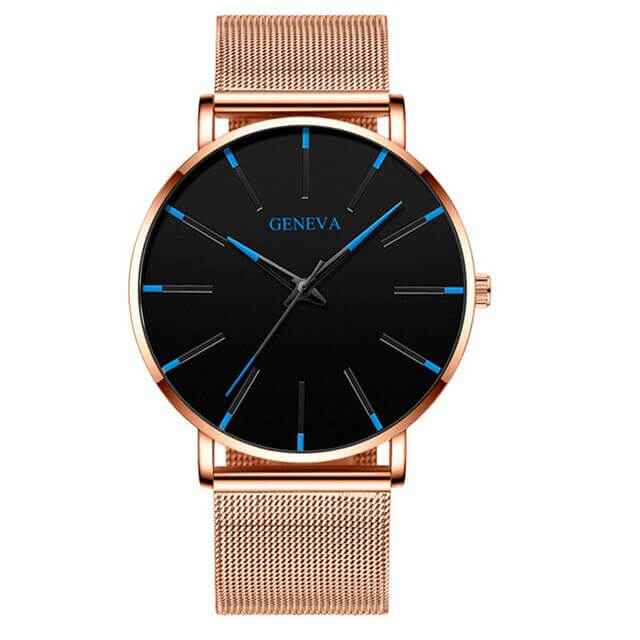 Montre Homme Geneva Quartz Ultra-Fine Argent Acier Inoxydable Élégante Minimaliste 40mm - Rose Bleu - acier BFCM business cross-from-marche-lino-15830596419933 Exclusief-tag geneva geneva montre homme inoxydable mince montre New-google new_for_google_may Watches - Concept Palermo