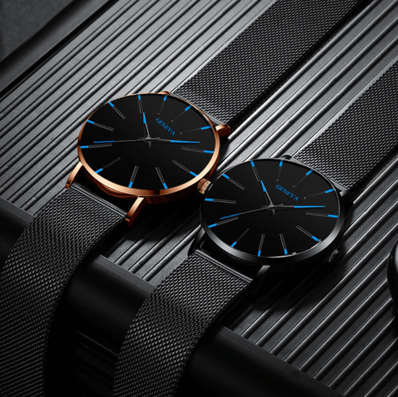 Montre Homme Geneva Quartz Ultra-Fine Argent Acier Inoxydable Élégante Minimaliste 40mm - - acier BFCM business cross-from-marche-lino-15830596419933 Exclusief-tag geneva geneva montre homme inoxydable mince montre New-google new_for_google_may Watches - Concept Palermo