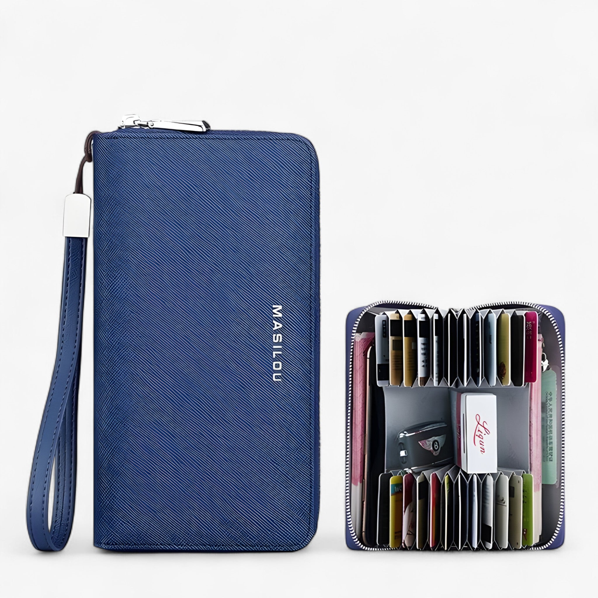 Portafoglio RFID Unisex Donna - BLU (PER UOMINI) - donna men's wallet portafoglio portafoglio rfid rfid unisex wallets women's wallet - Concept Palermo