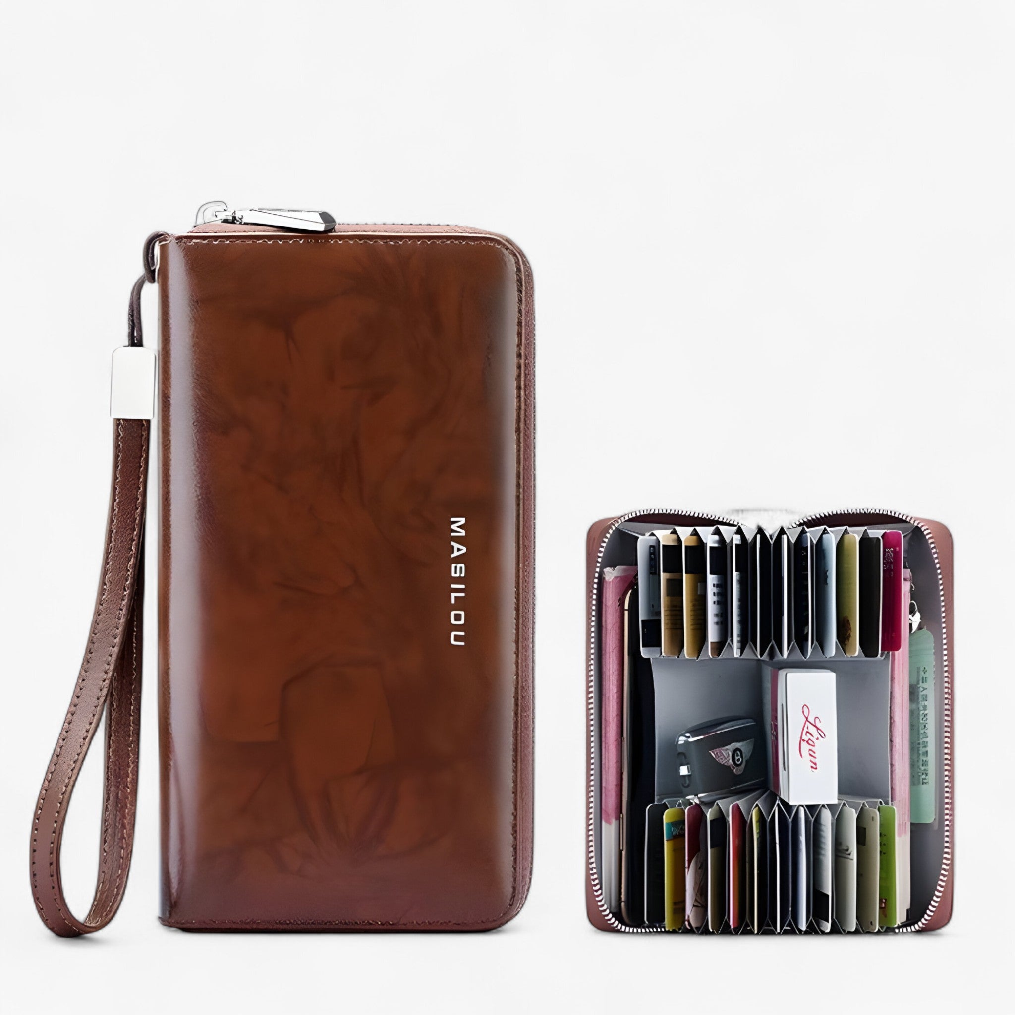 Portafoglio RFID Unisex Donna - MARRONE (PER UOMINI) - donna men's wallet portafoglio portafoglio rfid rfid unisex wallets women's wallet - Concept Palermo