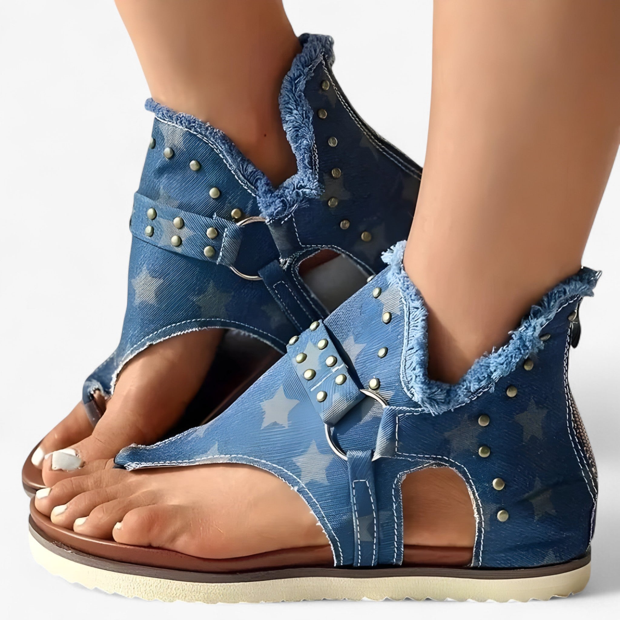 Sandalias bajas de mezclilla - tendencia y cómodas para hombre