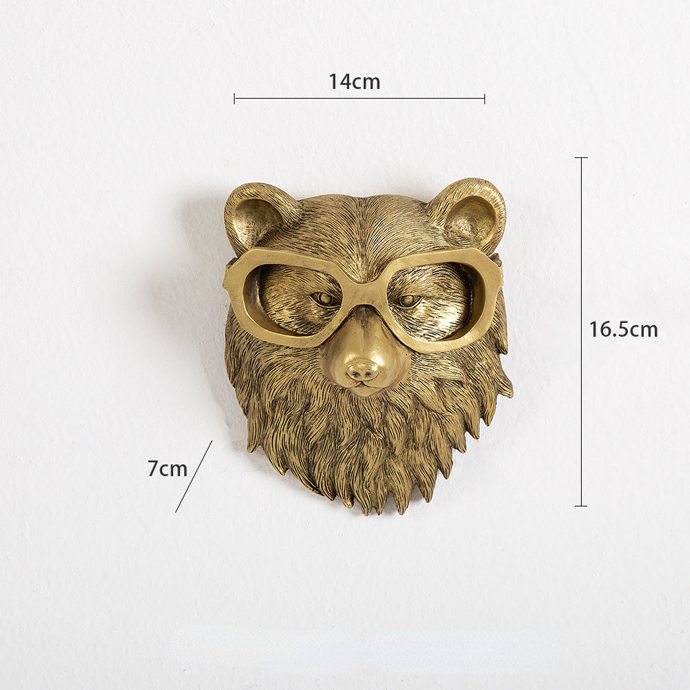 Testa di Cervo Frankie da Parete, Scultura Moderna in Resina Bianca per Arredamento - Orso - cervo frankie frankie testa home home & garden home decor montaggio parete testa uomo - Concept Palermo