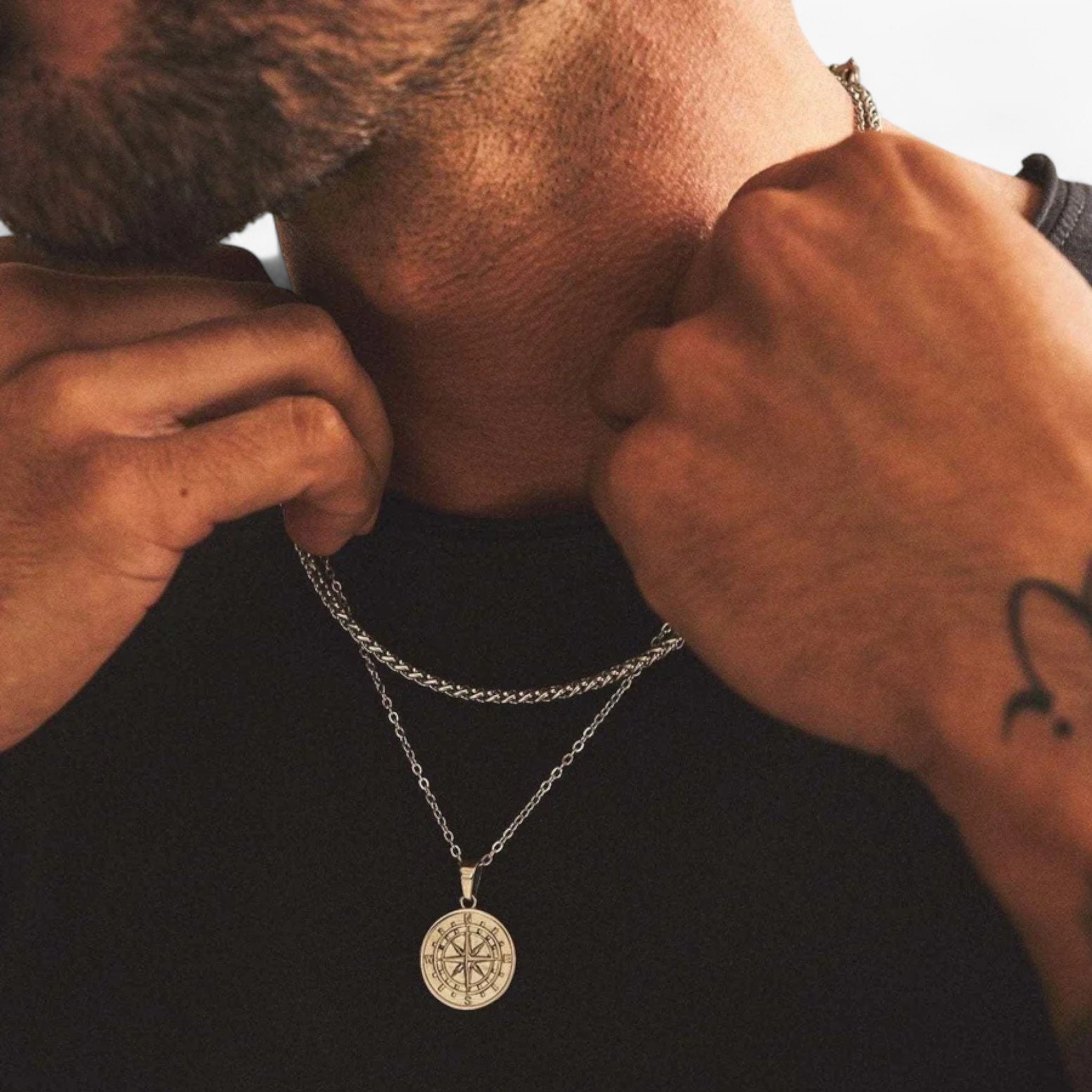 Collane a strati per uomini Vnox Uomo - - collane collane strati jewelry necklace NECKLACES necklaces for men Pendant Necklaces strati uomini uomo vnox - Concept Palermo