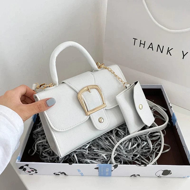 Borsa da donna con portamonete - Bianco - bag bags borsa borsa donna donna felgele handtas festival tas dames festival tasje Handbag Handtas oranje handtas portamonete Shoulder Bags tas witte handtas Women's handbags zwarte handtas - Concept Palermo