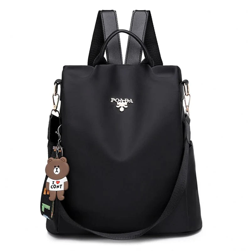 Zaino Antifurto Donna Impermeabile con USB, Elegante per Scuola Lavoro Viaggio - Nero - antifurto Backpacks bags donna impermeabile Travel Essentials zaino zaino impermeabile - Concept Palermo