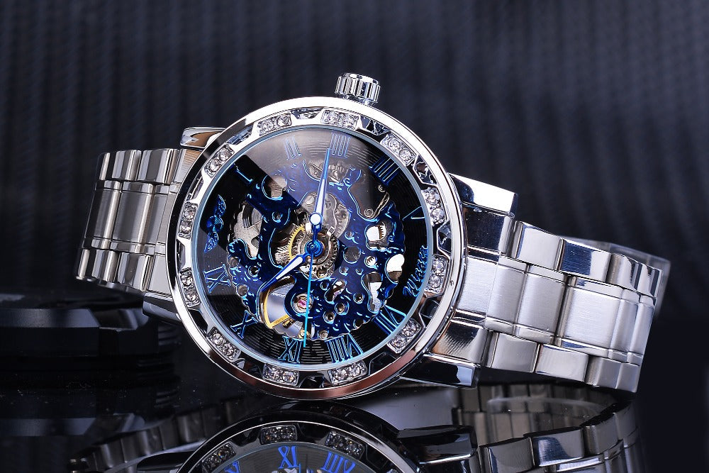 Orologio Automatico Uomo Elegante Argento Acciaio Inox - Classico e Versatile - - mode new_for_google_may orologio orologio uomo uomo Watches - Concept Palermo