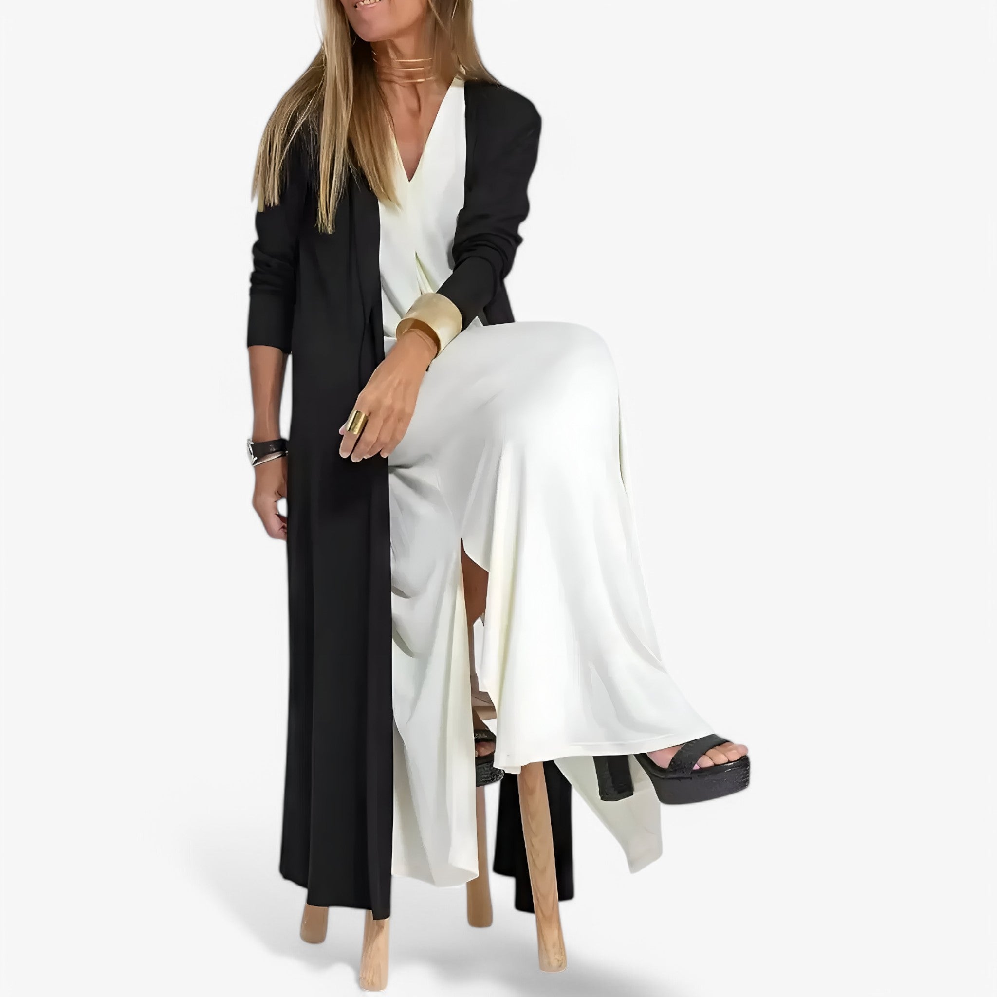 Abito lungo con cardigan in omaggio - Chic e confortevole Donna - - abito abito cardigan cardigan chic confortevole donna dresses omaggio - Concept Palermo