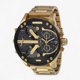 Elegant analoog quartz herenhorloge met zwarte leren band