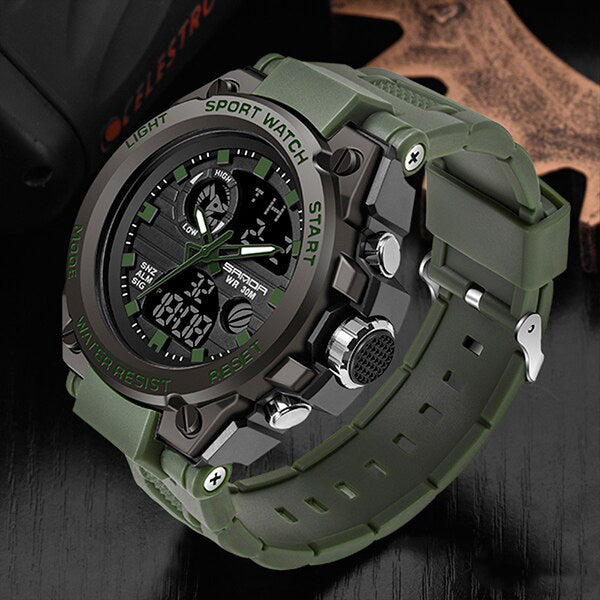Orologio Cronografo Militare Uomo Impermeabile - Multifunzione Sportivo per Outdoor - Verde militare - militare multifunzionale orologio orologio militare uomo watches - Concept Palermo