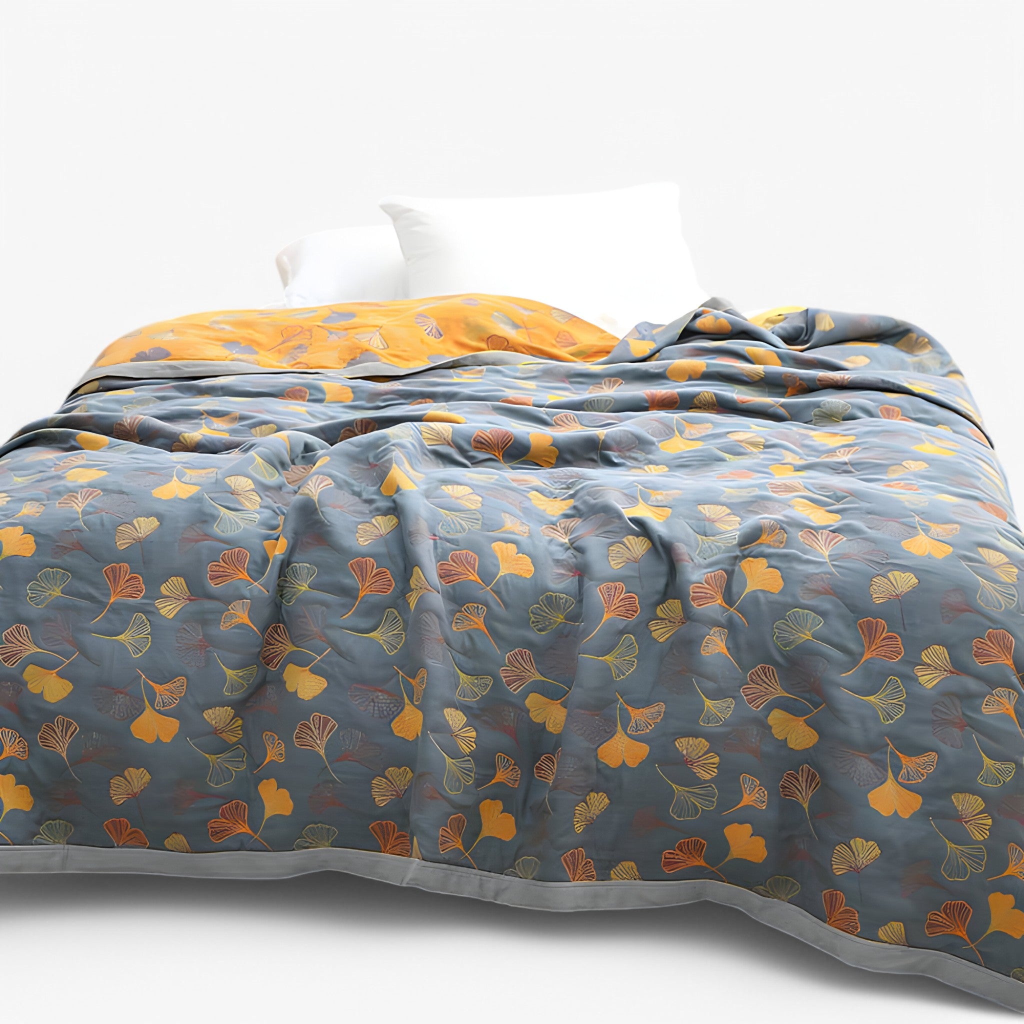 Copripiumone Reversibile in Cotone Uomo - Grigio-Arancio - Beddengoed copripiumone copripiumone reversibile cotone home & garden reversibile uomo - Concept Palermo