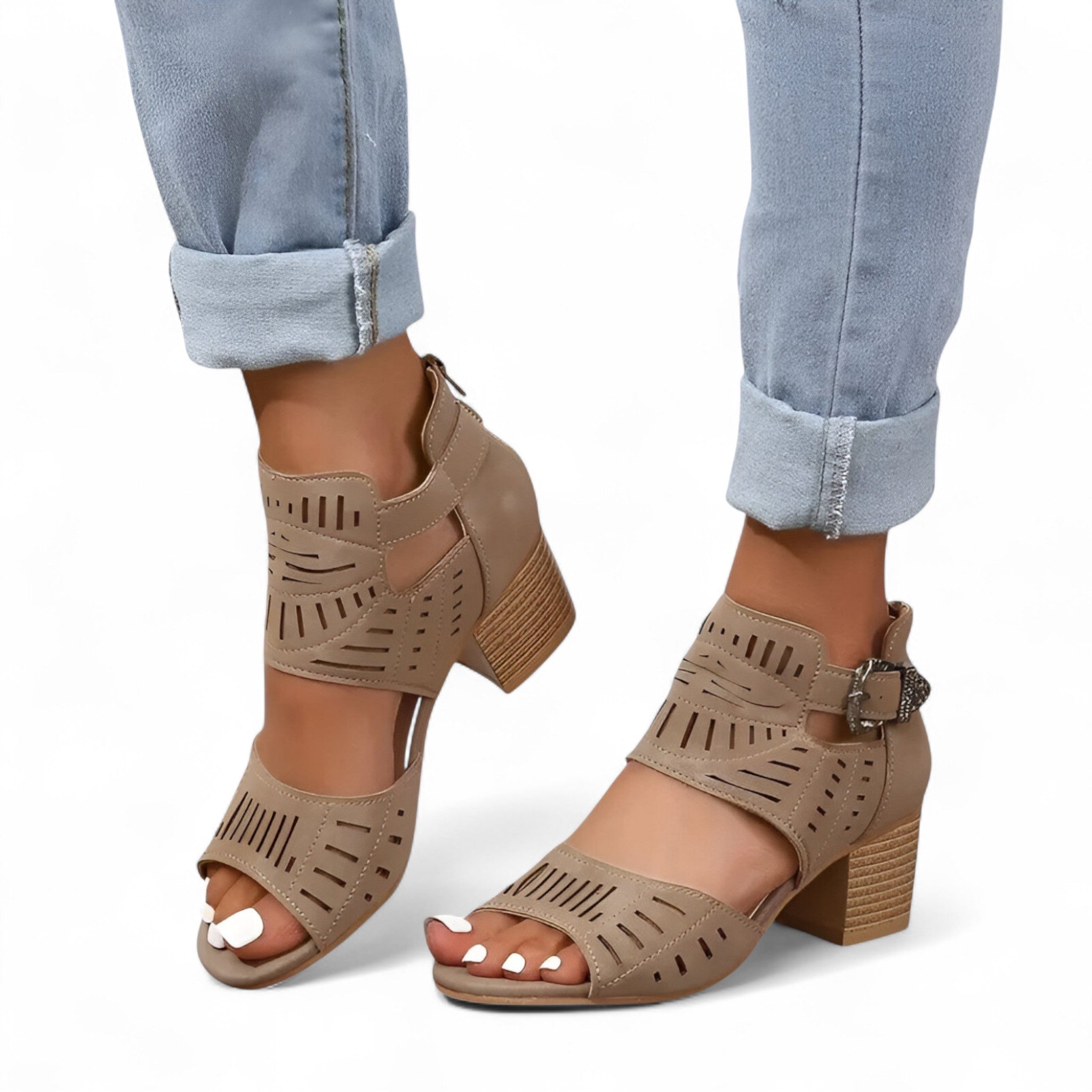 Sandalias de mujer en terciopelo elegantes y cómodas - Varios colores y tallas
