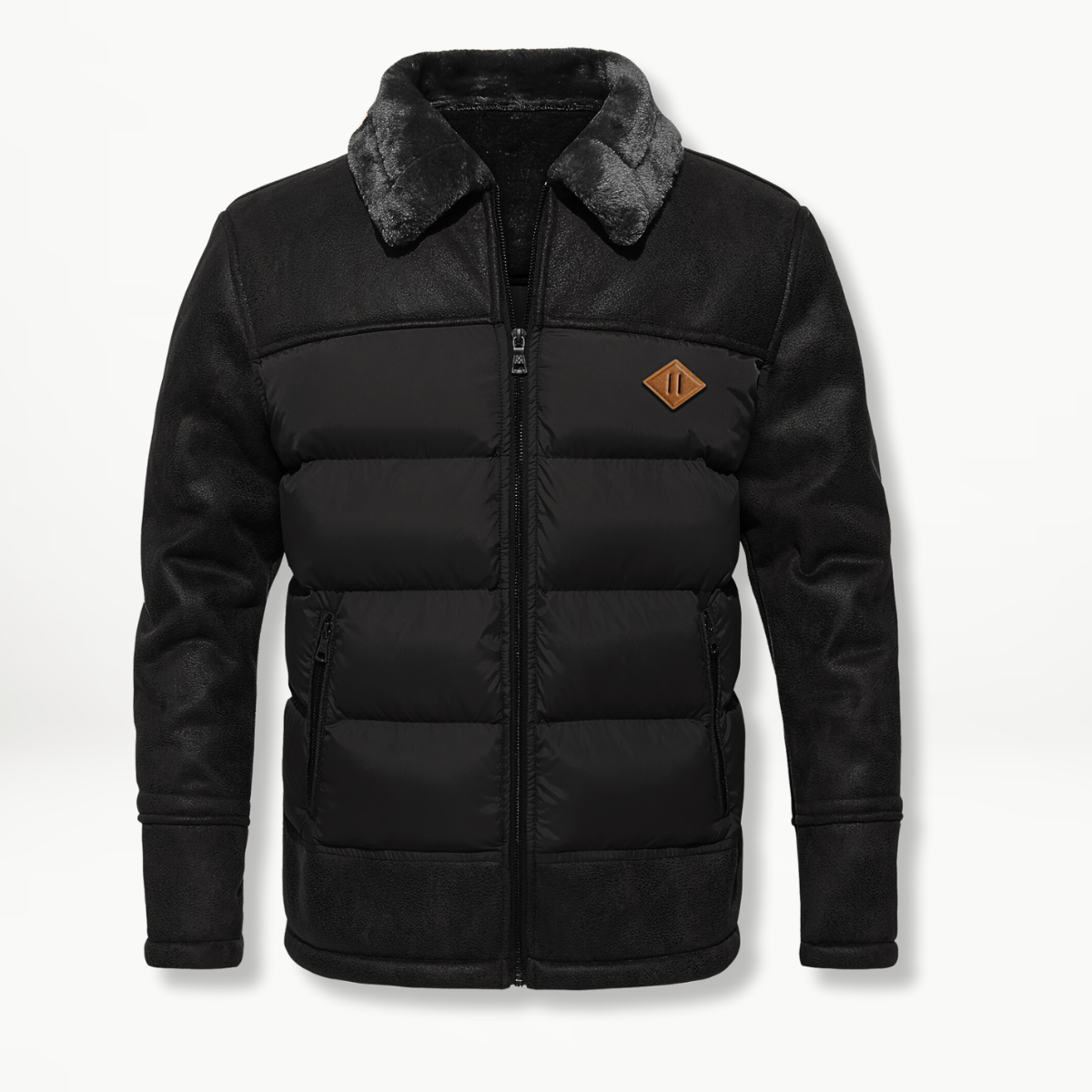 Cappotto Invernale per Uomini - La Vostra Barriera Ideale Contro il Freddo Uomo - Nero M - barriera cappotto cappotto invernale contro freddo Heren invernale Linen Men men's coats & jackets MÄNNER Pullover & Jacken Solid Tops uomini - Concept Palermo