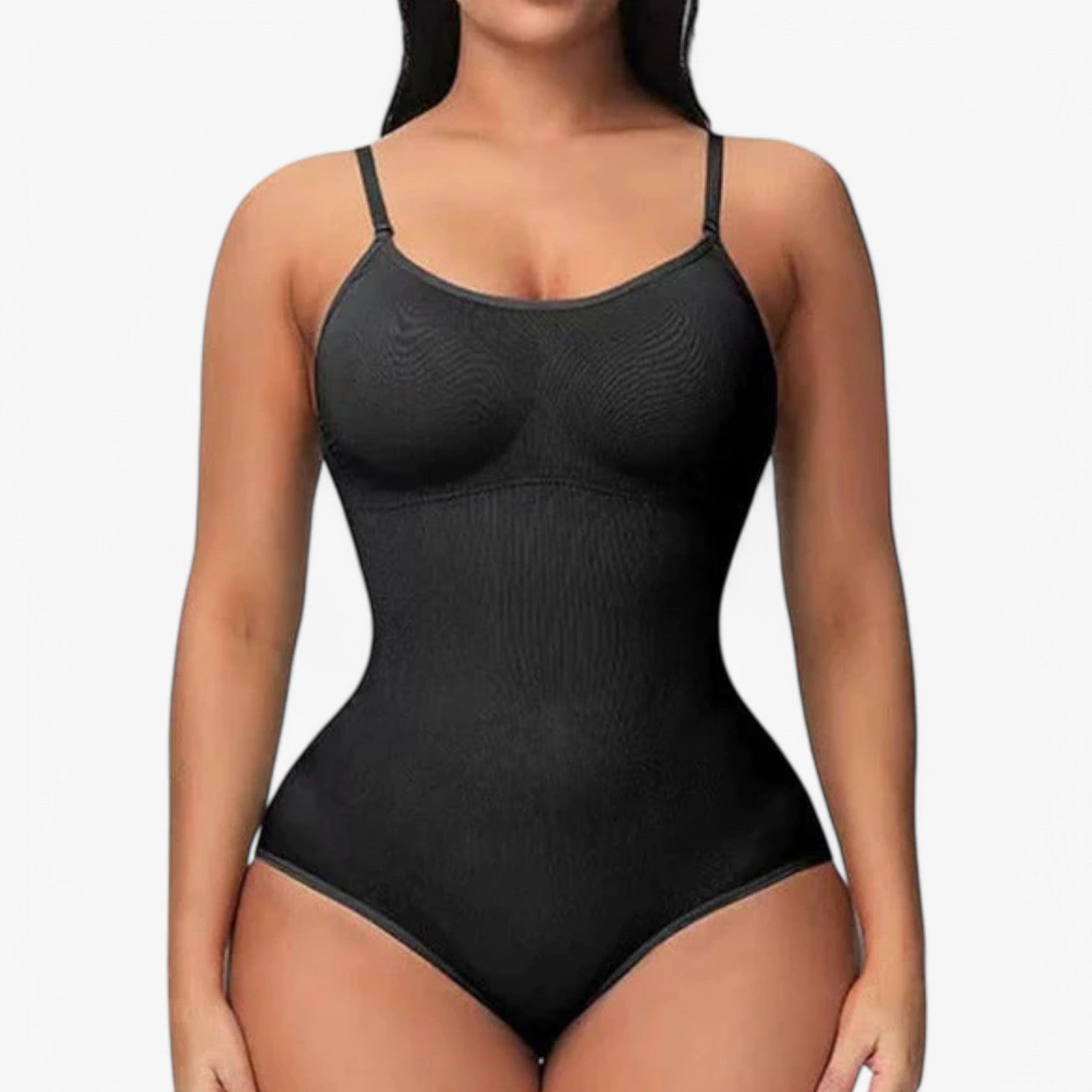 Body Modellante Microfibra Nero Scollo V Profondo - Nero + nero - body body modellante microfibra modellante profondo scollo shapewear™ 1+1 gratis - €25 women - Concept Palermo