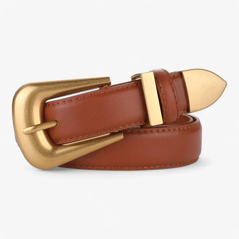 Cintura a fibbia - Confortevole e alla moda Pelle - Marrone scuro 100cm - alla cintura cintura fibbia confortevole fibbia moda pelle women's belt - Concept Palermo