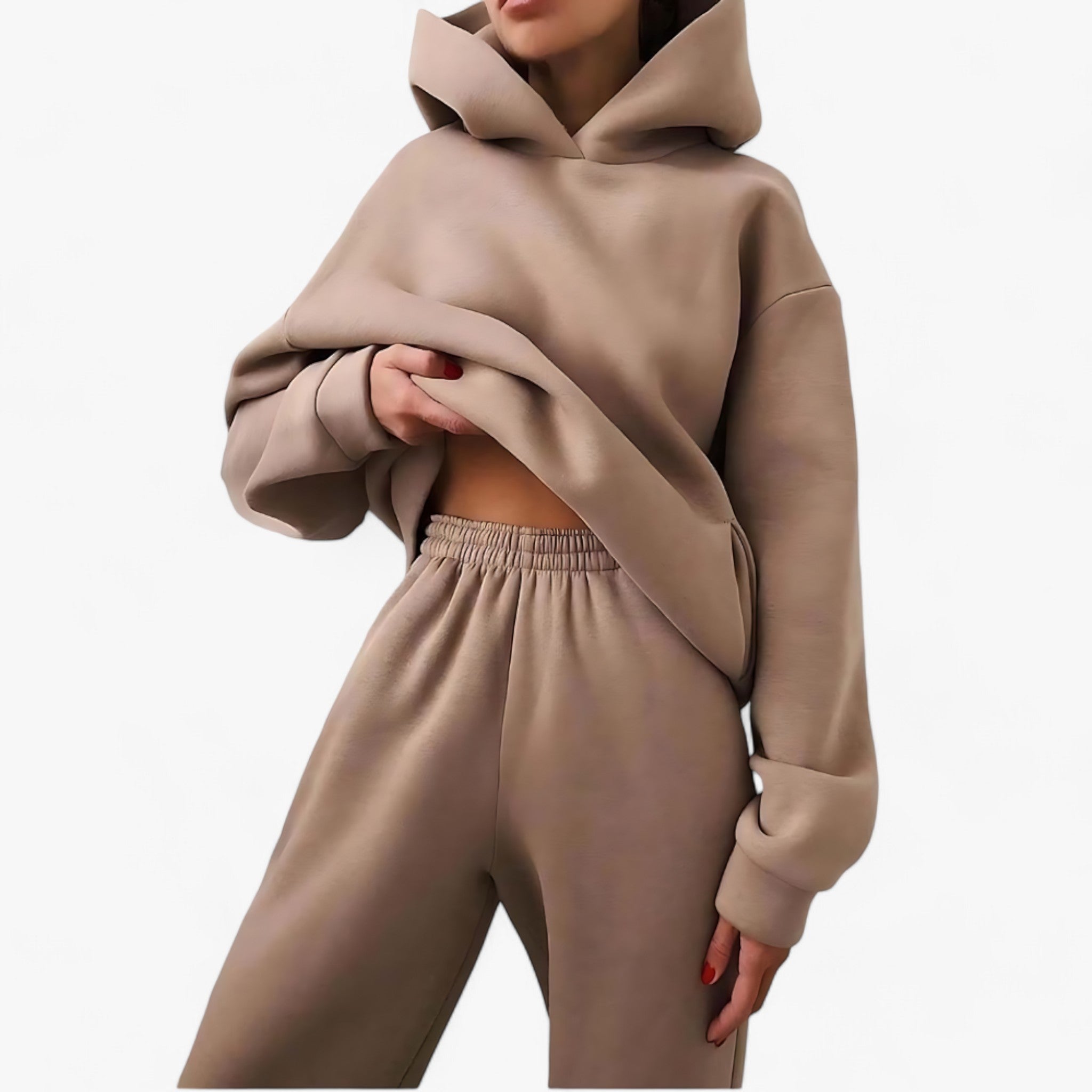 Set Giacche a Cappuccio Invernali Valeria - Calore accogliente per le giornate fredde Uomo - Khaki - 2 piece accogliente calore cappuccio fredde giacche giacche cappuccio giornate invernali outdoor set trends women - Concept Palermo