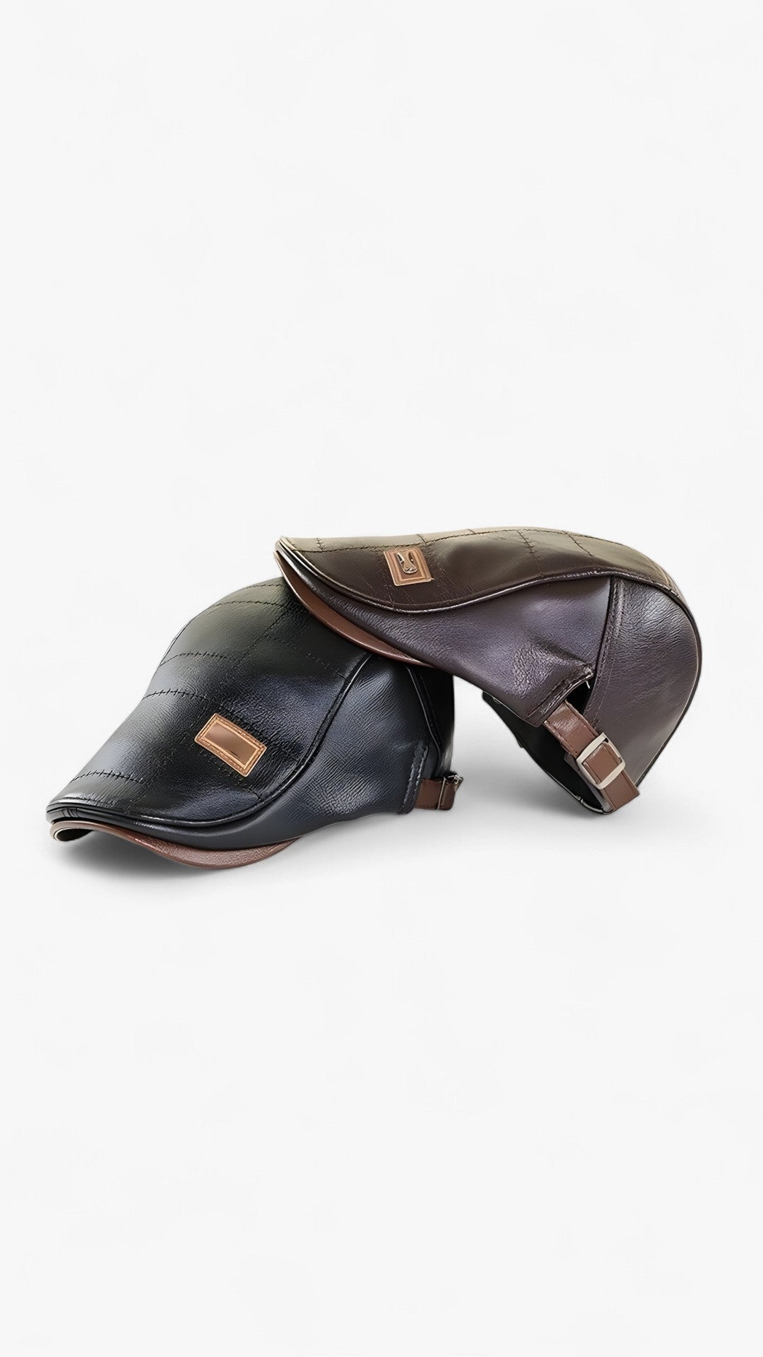 FlatCap™ - Cappello retrò da uomo in pelle (1+1 ) - - 1+1 GRATIS beret cappello caps flatcap FlatCap™ men's hat mens cap pelle retr Retro uomo - Concept Palermo