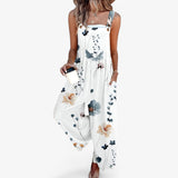 Ärmelloser Overall mit Blumenmuster