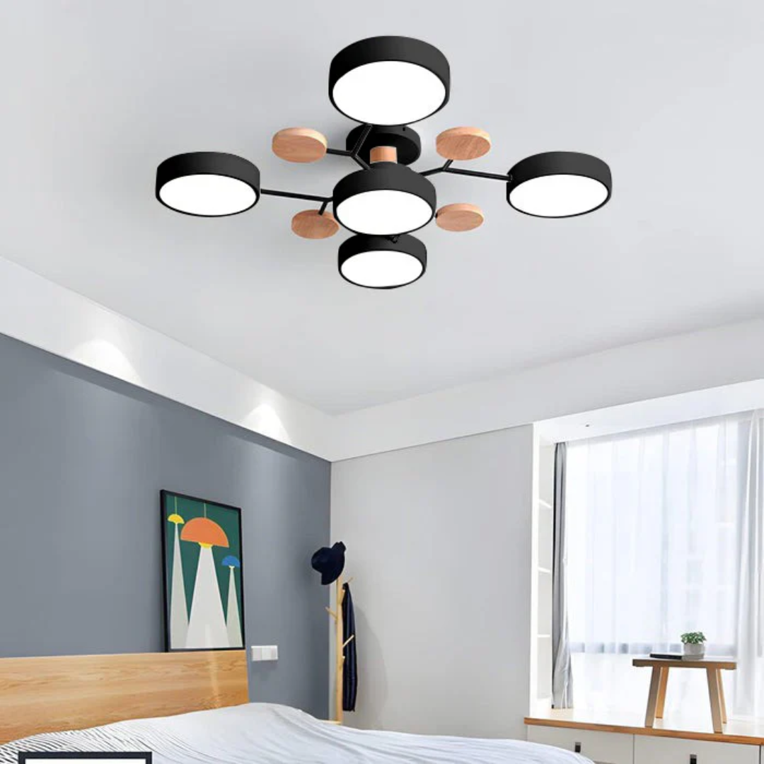 Plafoniera LED rotonda, per un'illuminazione in Legno – Qualità Premium