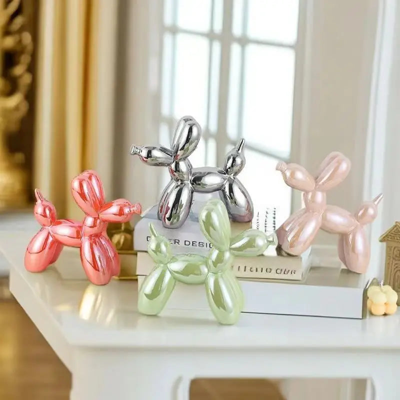 Scultura Cane Pallone PuffyPooch - Decorazione Moderna in Resina Lucida - - cane home home & garden pallone puffypooch scultura - Concept Palermo