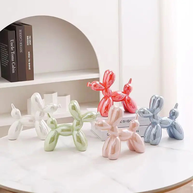 Scultura Cane Pallone PuffyPooch - Decorazione Moderna in Resina Lucida - - cane home home & garden pallone puffypooch scultura - Concept Palermo