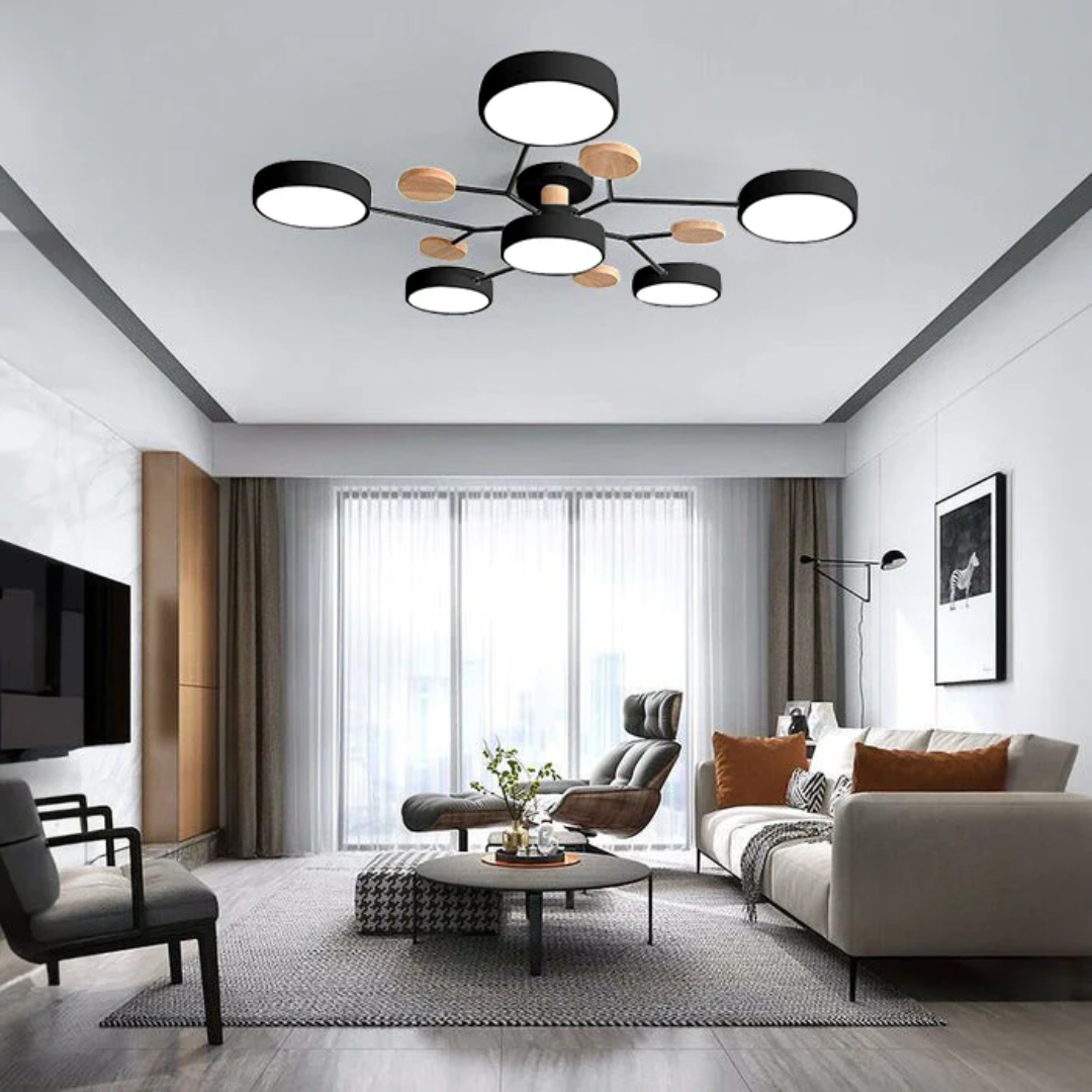 Plafoniera LED rotonda, per un'illuminazione in Legno – Qualità Premium