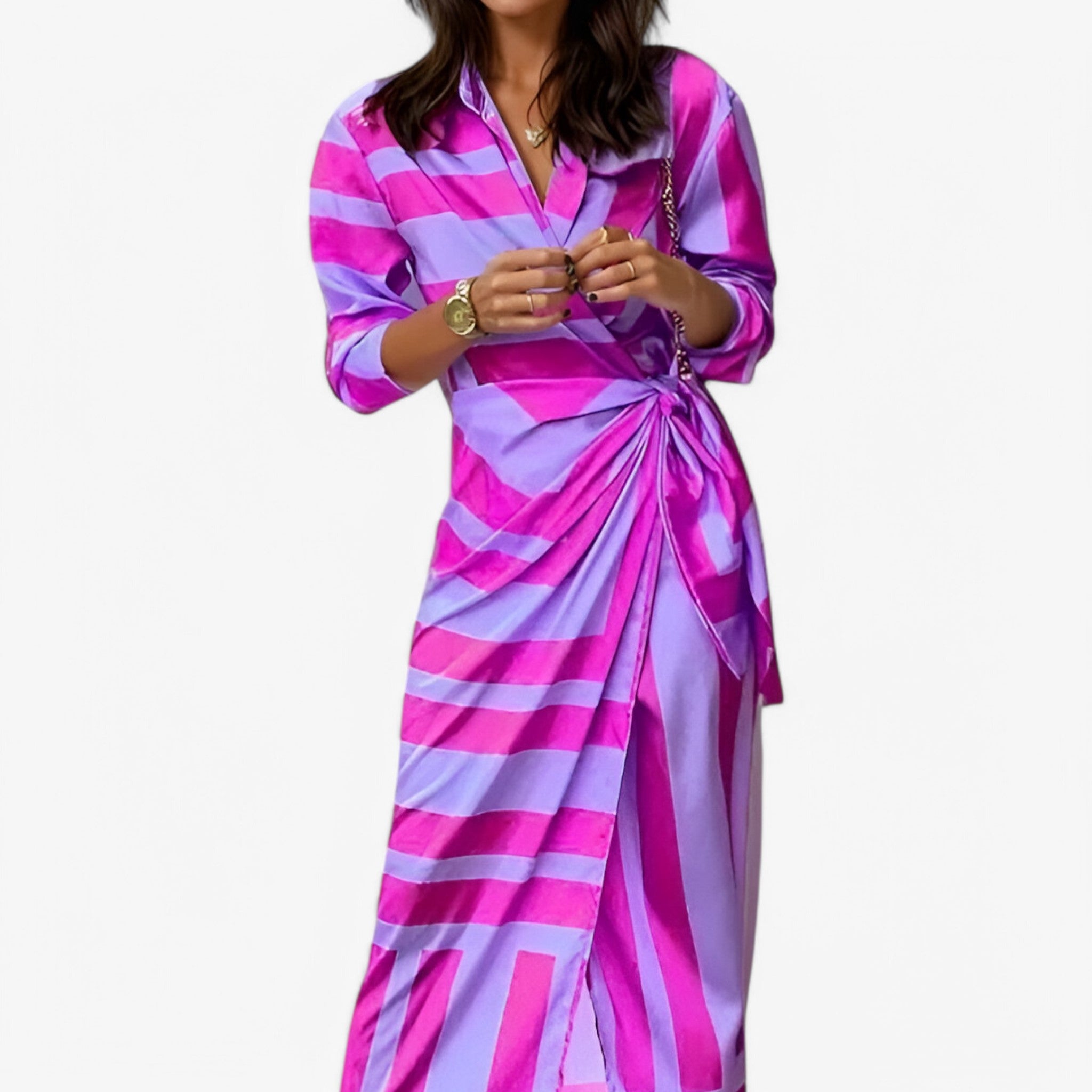 Abito lungo stampato - sofisticato e femminile - - abito abito stampato dresses femminile sofisticato stampato - Concept Palermo