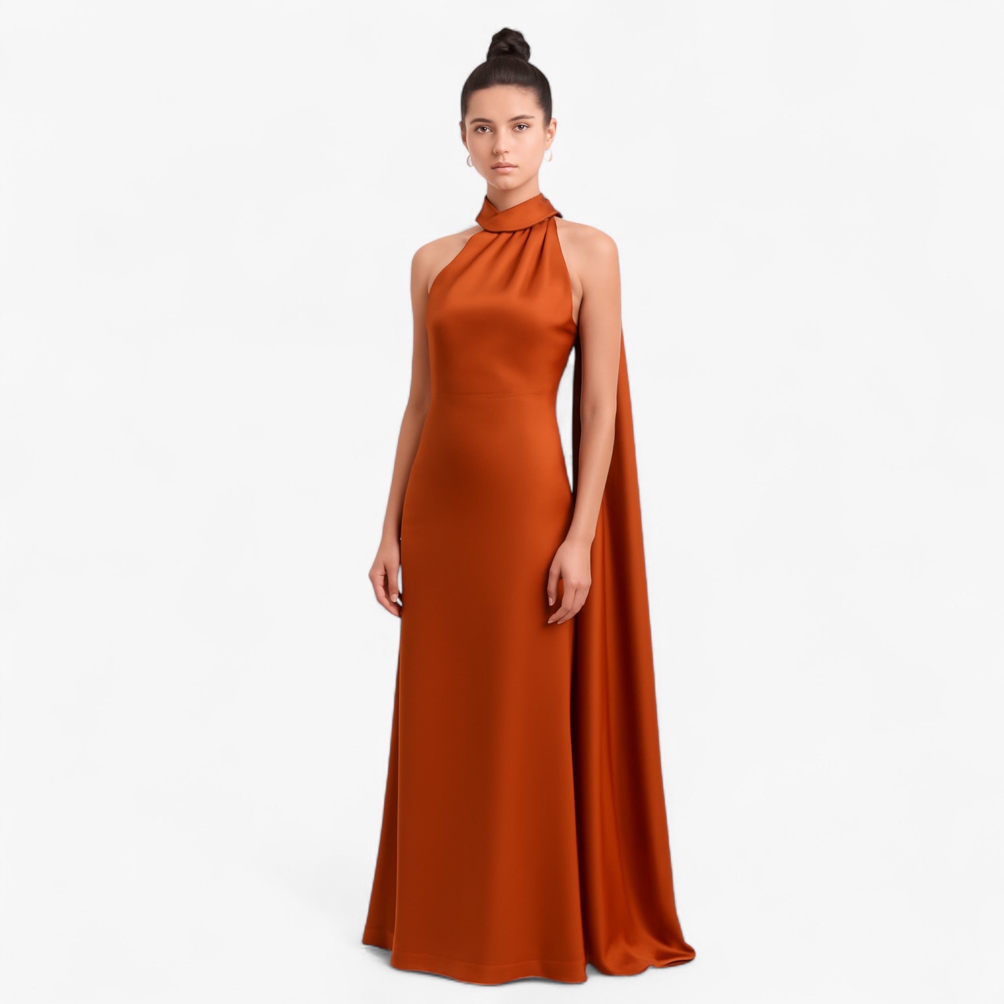 Abito da Sera Sofisticato con Schiena Scoperta e Strascico Fluido - - abito abito sera DRESS Dresses fluido robes schiena scoperta sera sofisticato - Concept Palermo