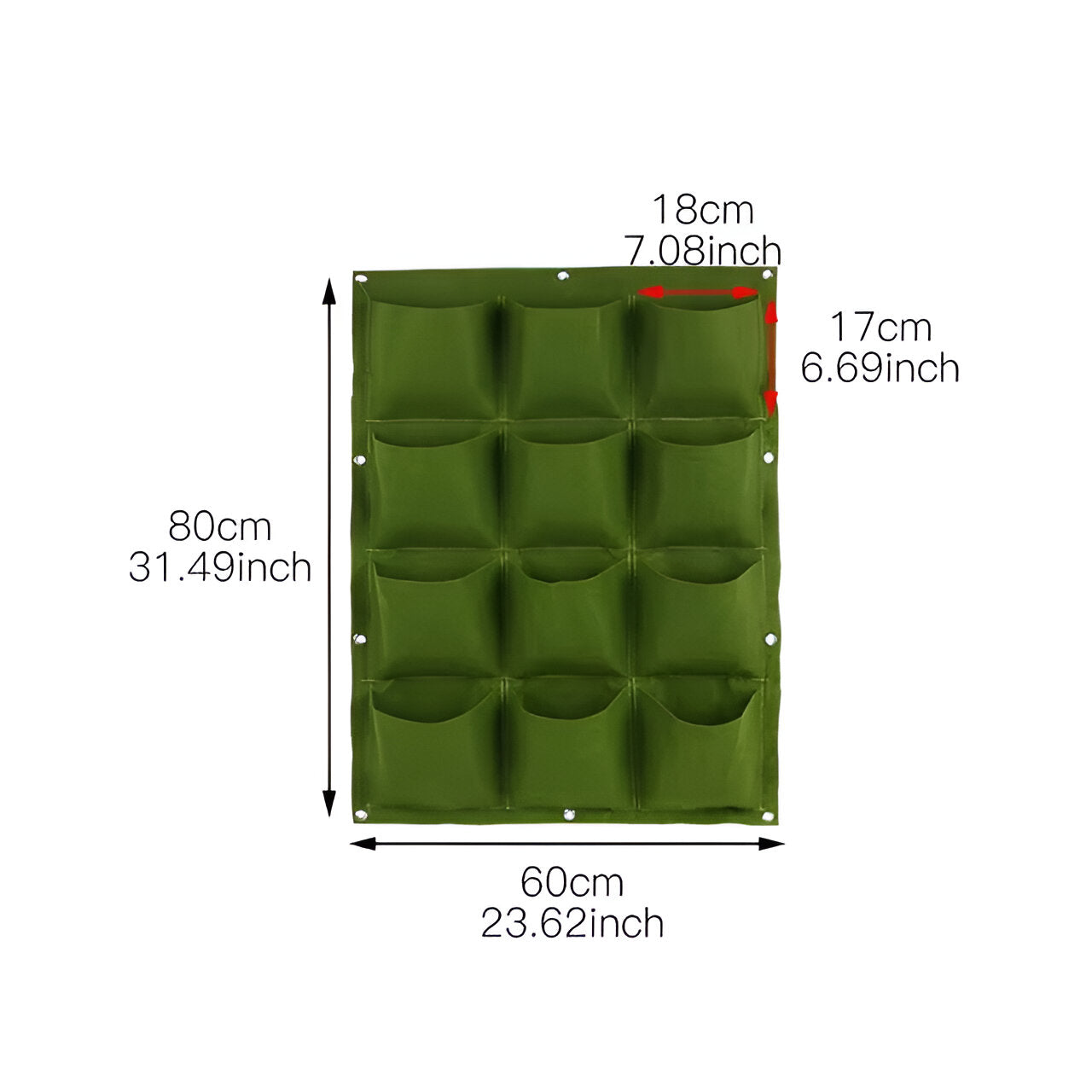 Borsa da appendere per il giardino - per appendere le piante e per l'esterno. Uomo - 12 griglia verde - appendere borsa borsa appendere esterno garden Garden accessories Garden supplies giardino home & garden piante uomo - Concept Palermo