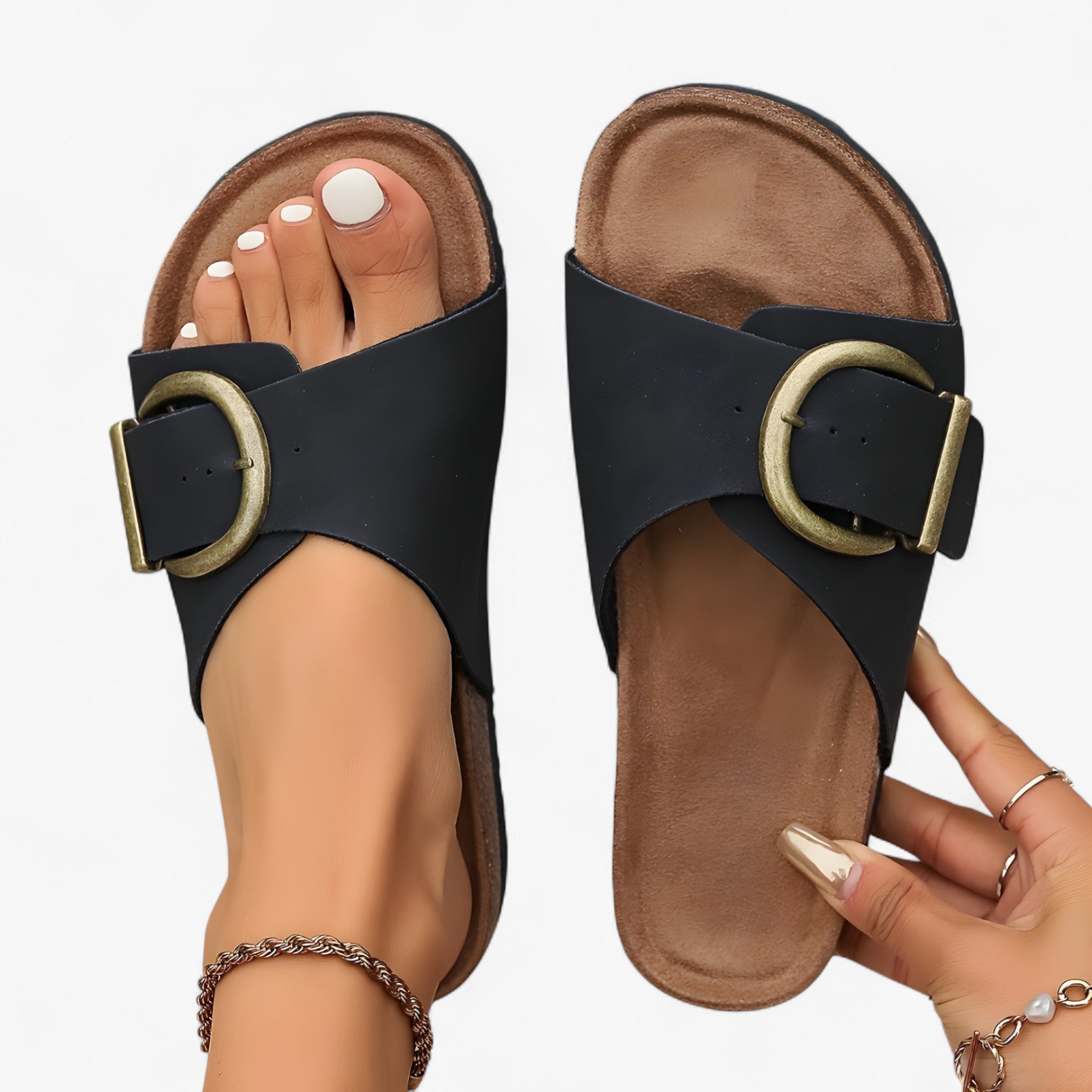 Sandali Komfort Soft Glide Uomo - Nero (quasi esaurito!) - ainna | sandali komfort soft glide - €25 bottom glide komfort sandali sandali komfort shoes woman soft uomo woman shoes summer 2025 - Concept Palermo