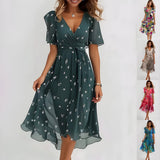 Abito Midi Floreale Neutro in Ecopelle da Donna - Elegante, Versatile
