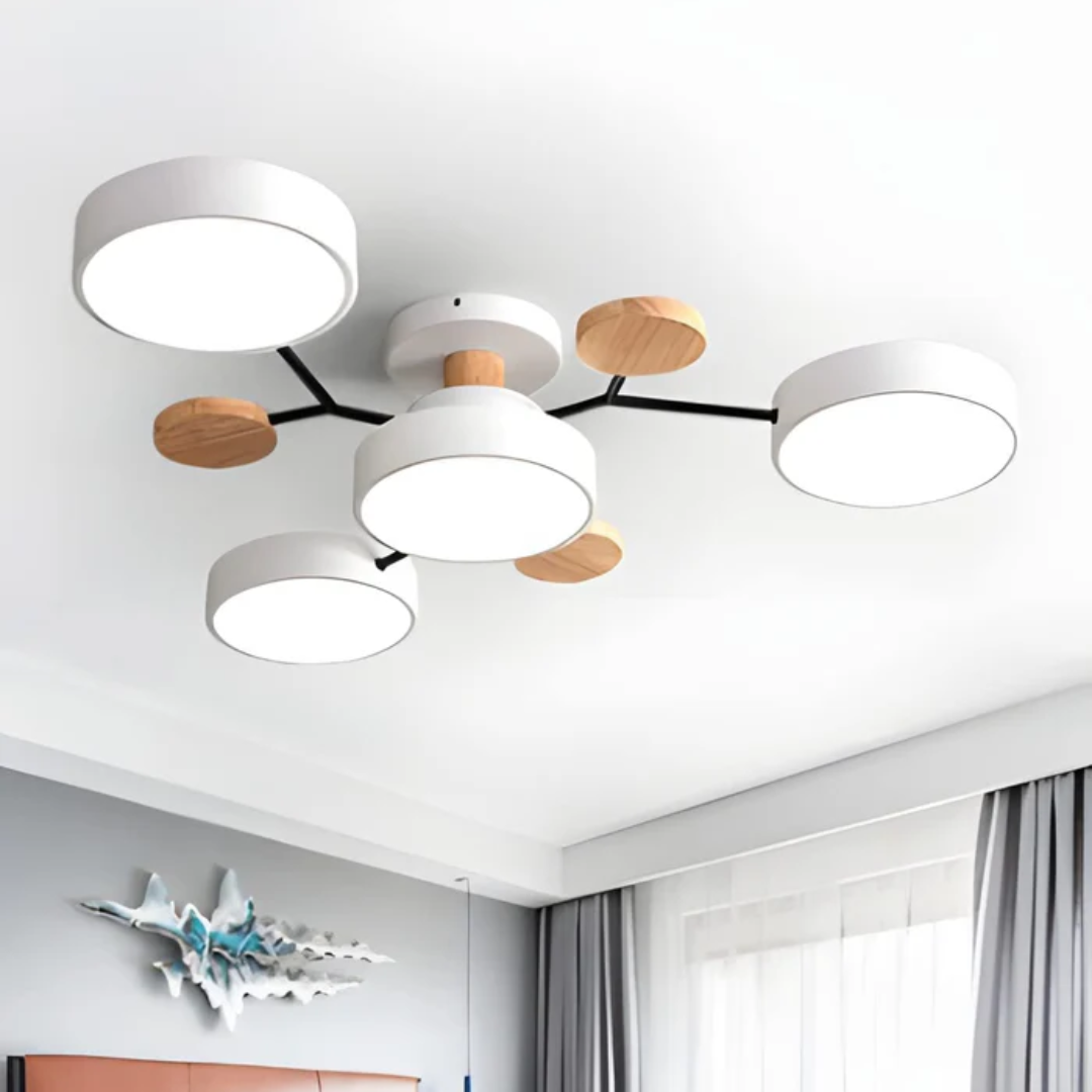 Plafoniera LED rotonda, per un'illuminazione in Legno – Qualità Premium