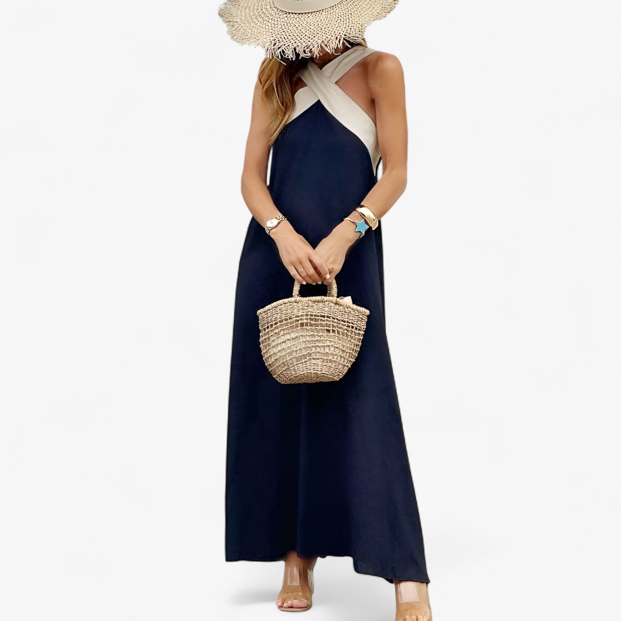 Abito con scollo all'americana intramontabile Donna Bordeaux Donna - Blu - abito abito scollo americana bordeaux casual dresses donna dresses intramontabile moda mujer ropa scollo spring summer - Concept Palermo