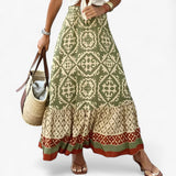 Maxi boho rok met ikat-print voor dames