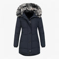 Chaqueta de invierno para mujer lujosa y cálida