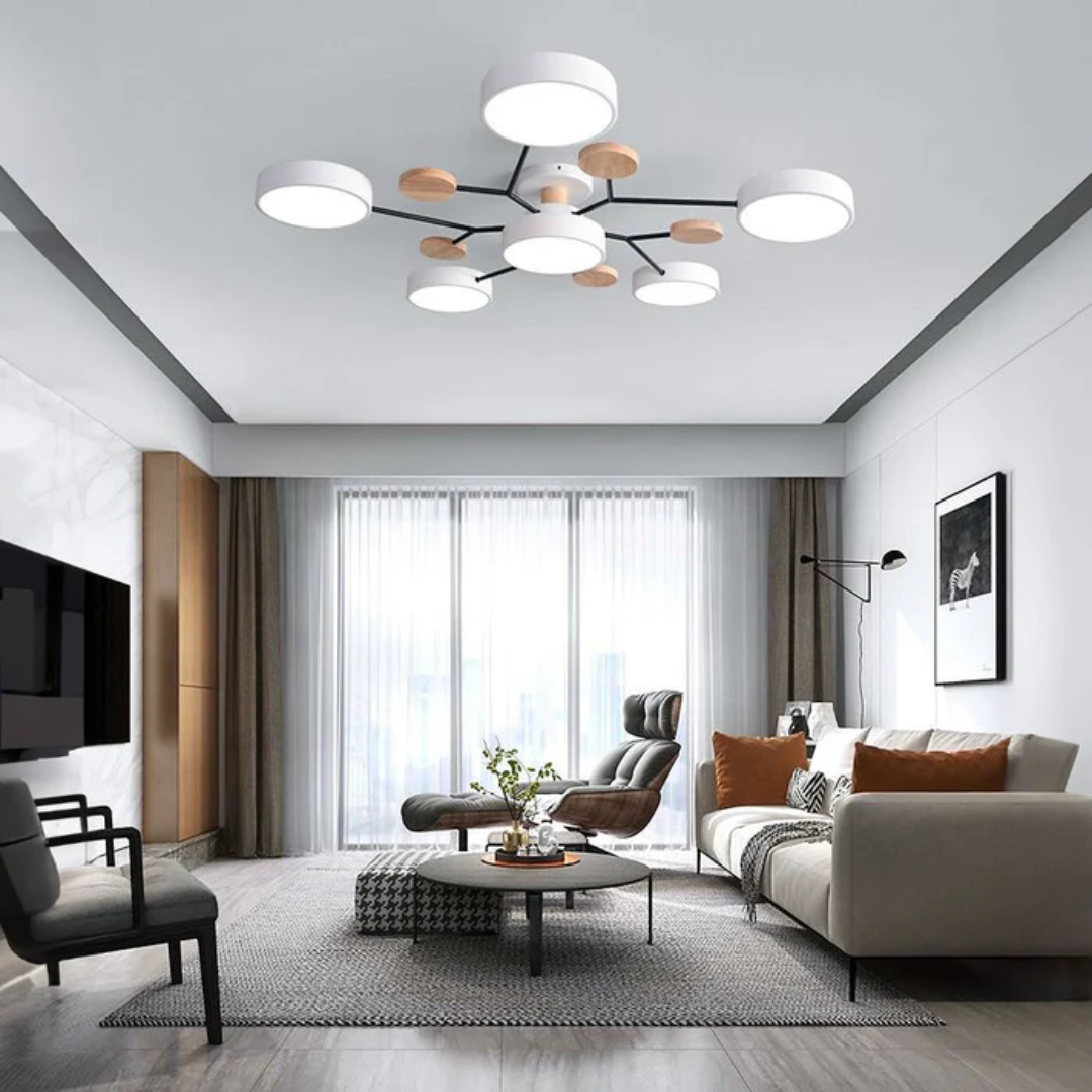 Plafoniera LED rotonda, per un'illuminazione in Legno – Qualità Premium