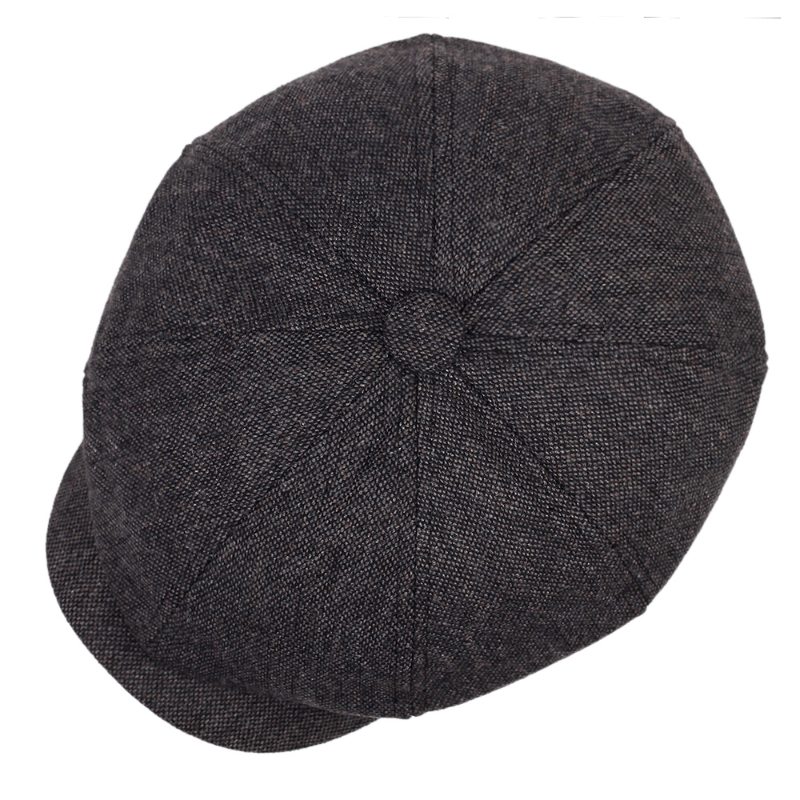 Cappellino retrò con otto pannelli in tessuto tweed a spina di pesce, berretto casual a righe Lino Uomo - - berretto cappellino cappellino retr caps casual hats lino men's hat otto pannelli - Concept Palermo