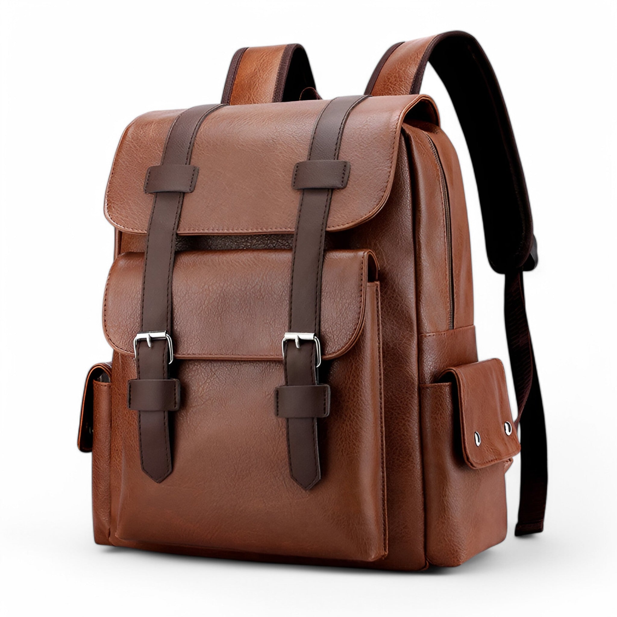 Zaino Uomo in Vera Pelle Nero Elegante per Lavoro o Viaggio - Marrone - accessoires bags pelle tassen uomo zaino zaino pelle - Concept Palermo
