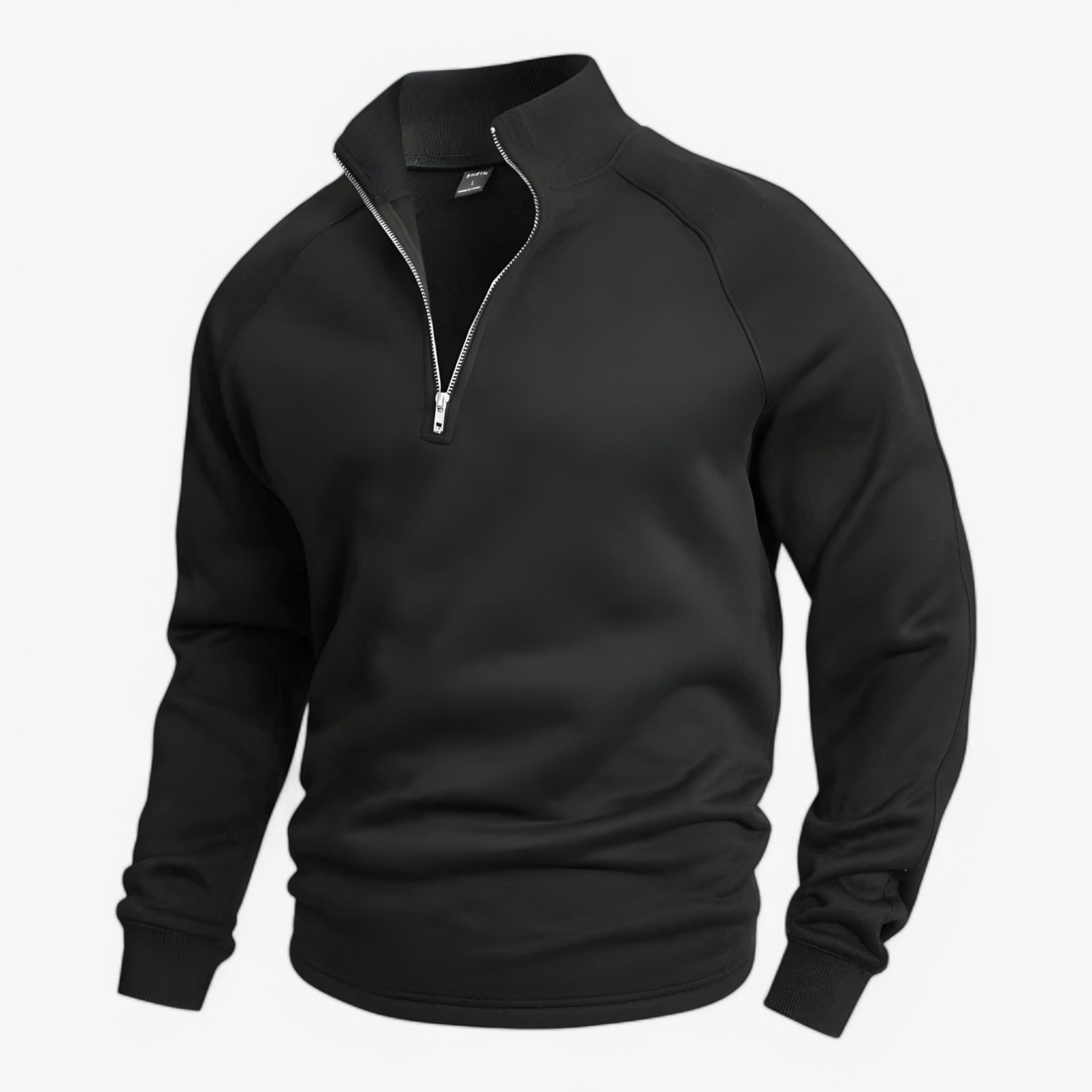 Maglione Casual a Mezzo Zip Uomo - Nero S - casual Clothing Half zip Heren Herenkleding Kleding Lange mouwen maglione maglione casual Mannenkleding men's coats & jackets mezzo Rogue Sweater Truien uomo zwart - Concept Palermo