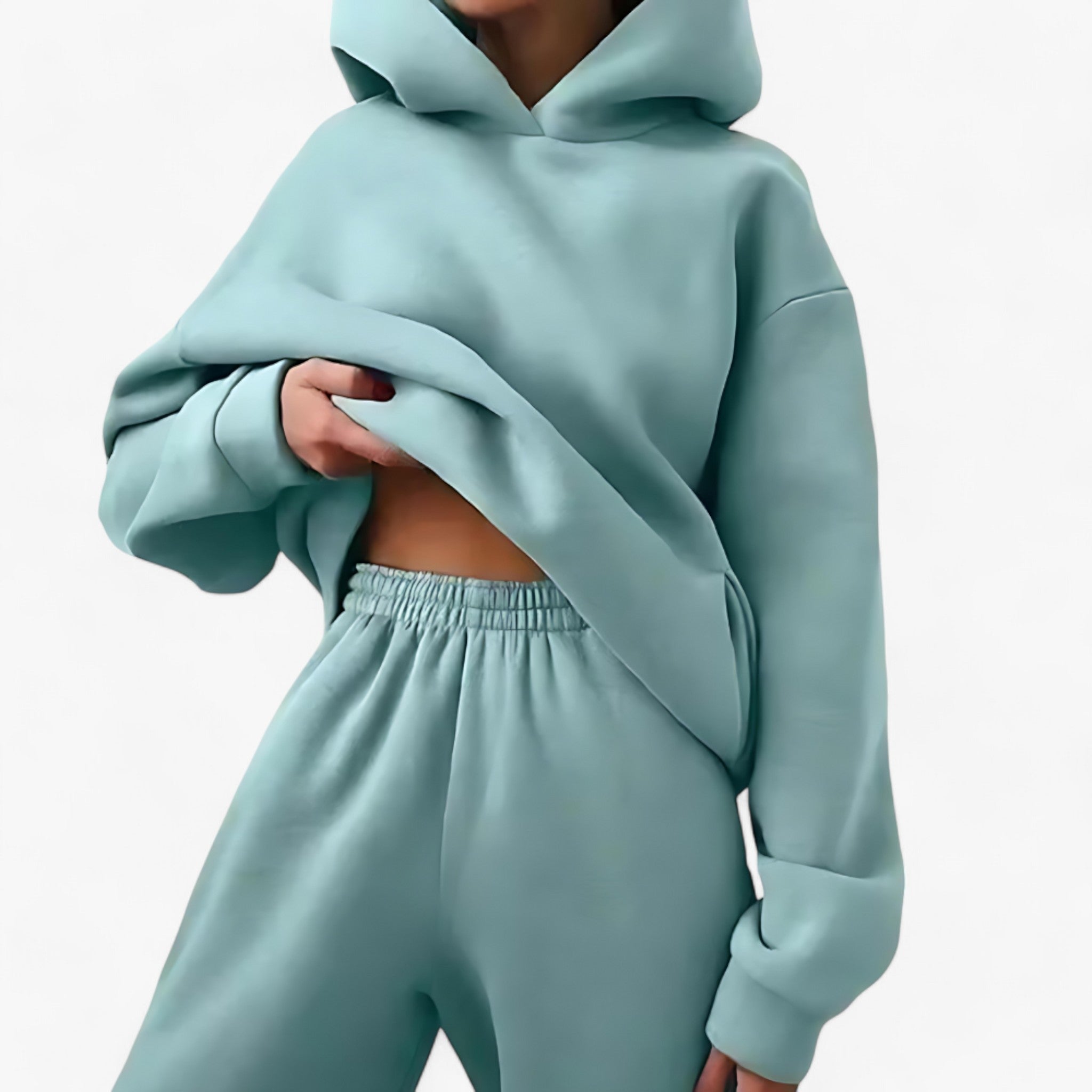 Set Giacche a Cappuccio Invernali Valeria - Calore accogliente per le giornate fredde Uomo - Menta - 2 piece accogliente calore cappuccio fredde giacche giacche cappuccio giornate invernali outdoor set trends women - Concept Palermo