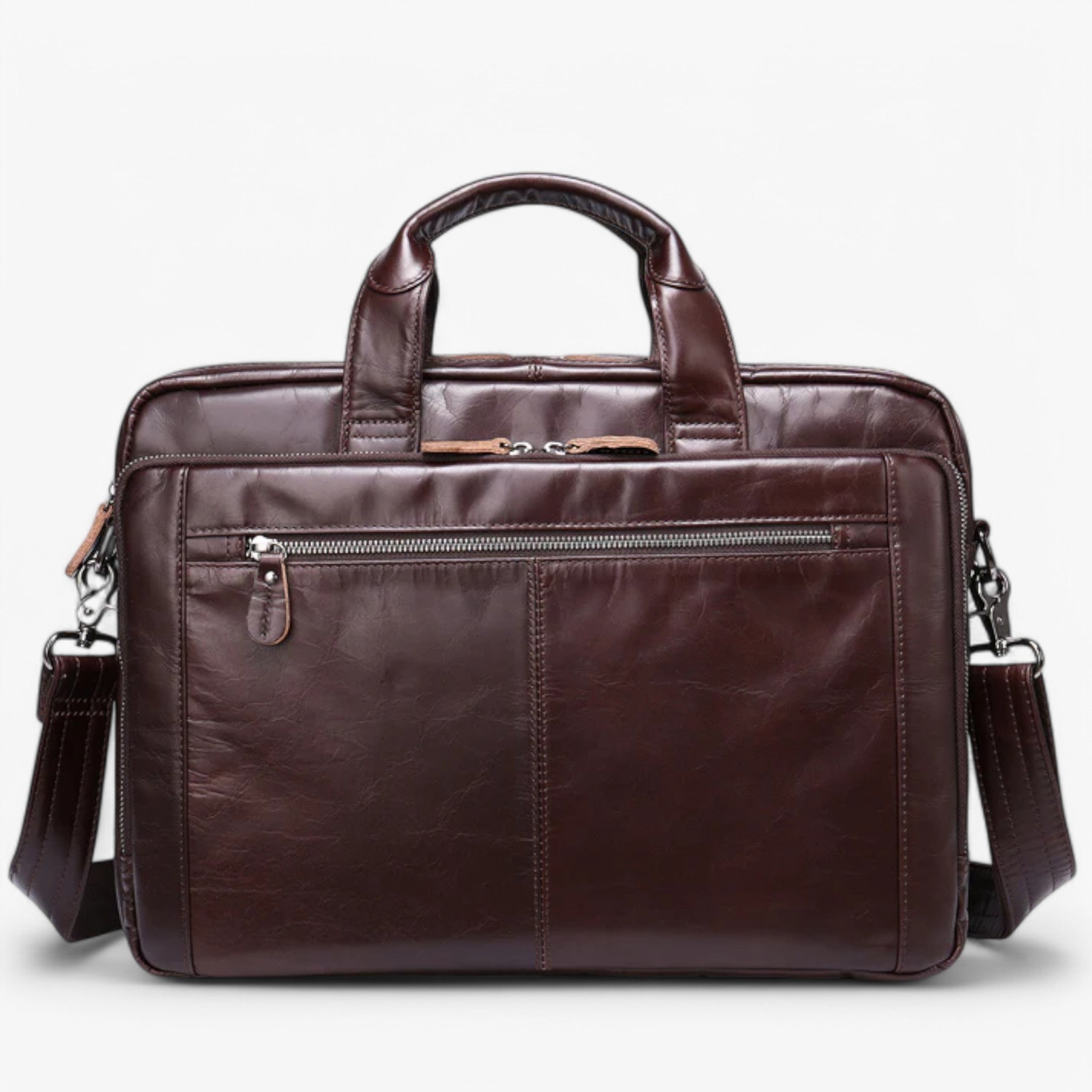 Borsa in Pelle con Tracolla Donna - Caffè Rosso - accessoires bags borsa borsa pelle donna pelle tassen tracolla - Concept Palermo