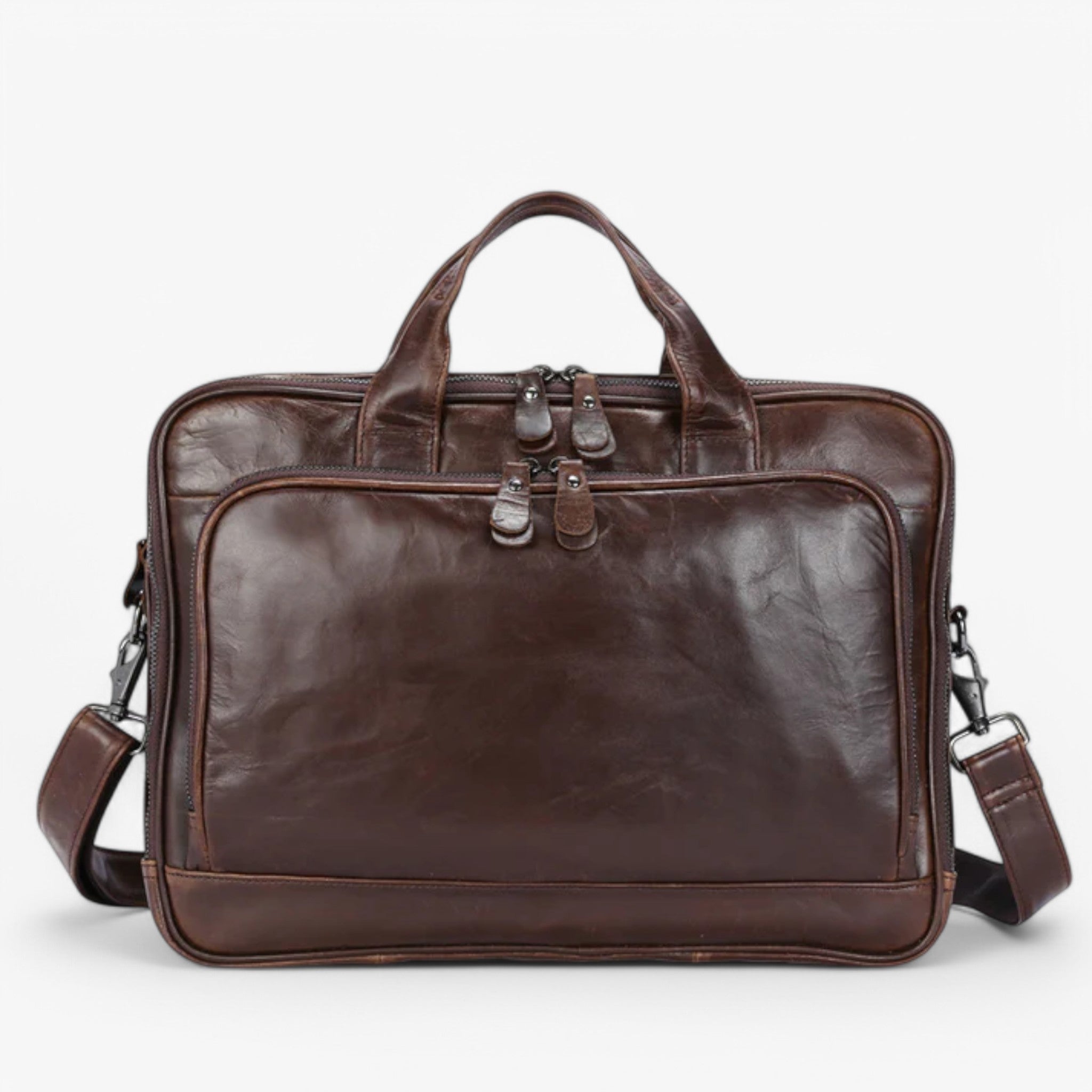 Borsa in Pelle per Laptop Oro - Caffè - accessoires bags borsa borsa pelle laptop pelle tassen - Concept Palermo