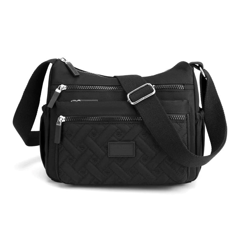 Borsa a Tracolla Donna Nera Elegante in Vera Pelle Italiana, Made in Italy - Nero - bag bags borsa borsa tracolla classica Dames Mode new_for_google shoulder bag tracolla - Concept Palermo