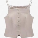 Corscon top met dunne bandjes in minimalistische stijl
